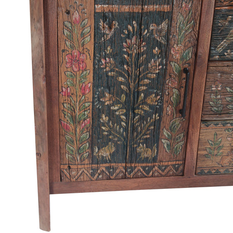 Rustic Roots 60" Hand Painted Sideboard with Two Doors and Three Drawers from Home Trends & Design - Luna Furniture