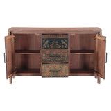 Rustic Roots 60" Hand Painted Sideboard with Two Doors and Three Drawers from Home Trends & Design - Luna Furniture