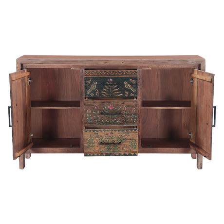 Rustic Roots 60" Hand Painted Sideboard with Two Doors and Three Drawers from Home Trends & Design - Luna Furniture