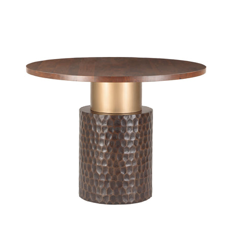 Santa Cruz 48" Round Gathering Table in Two Tone from Home Trends & Design - Luna Furniture