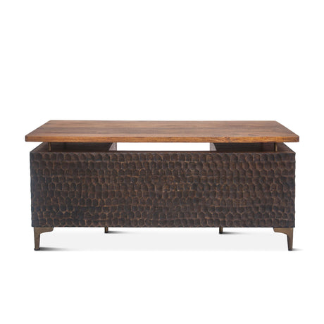 Santa Cruz 66" Office Desk in Two Tone from Home Trends & Design - Luna Furniture
