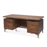 Santa Cruz 66" Office Desk in Two Tone from Home Trends & Design - Luna Furniture