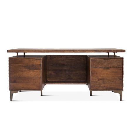 Santa Cruz 66" Office Desk in Two Tone from Home Trends & Design - Luna Furniture