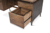 Santa Cruz 66" Office Desk in Two Tone from Home Trends & Design - Luna Furniture