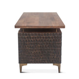 Santa Cruz 66" Office Desk in Two Tone from Home Trends & Design - Luna Furniture