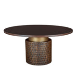 Santa Cruz 60" Round Dining Table in Two Tone from Home Trends & Design - Luna Furniture