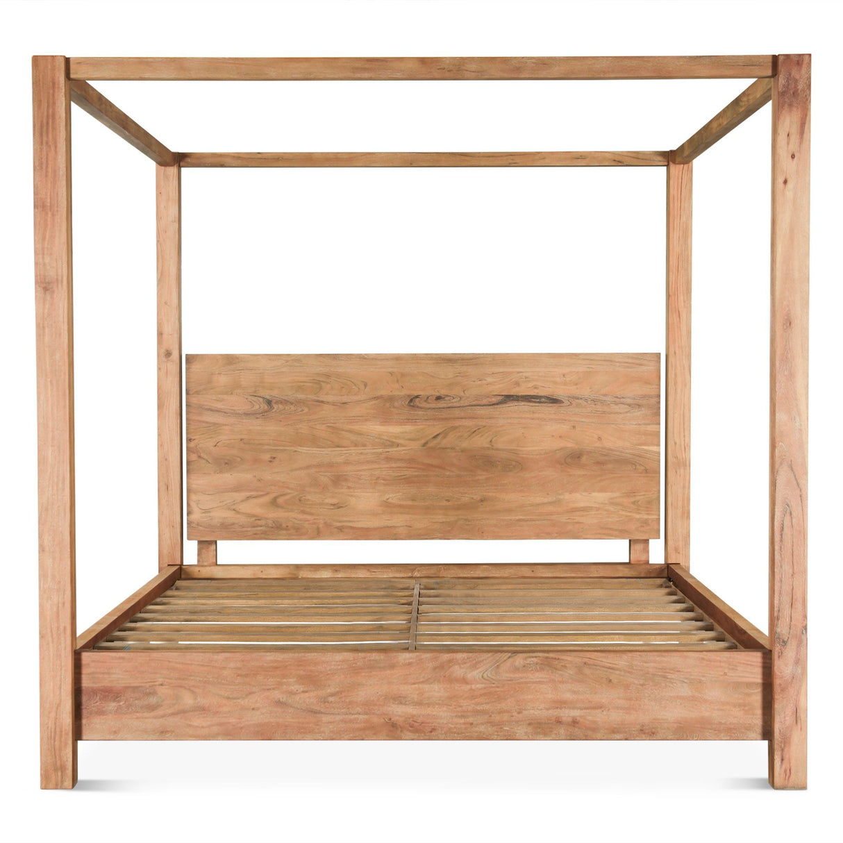 Sedona Canopy King Bed in Brushed Acacia from Home Trends & Design - Luna Furniture