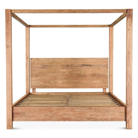 Sedona Canopy King Bed in Brushed Acacia from Home Trends & Design - Luna Furniture
