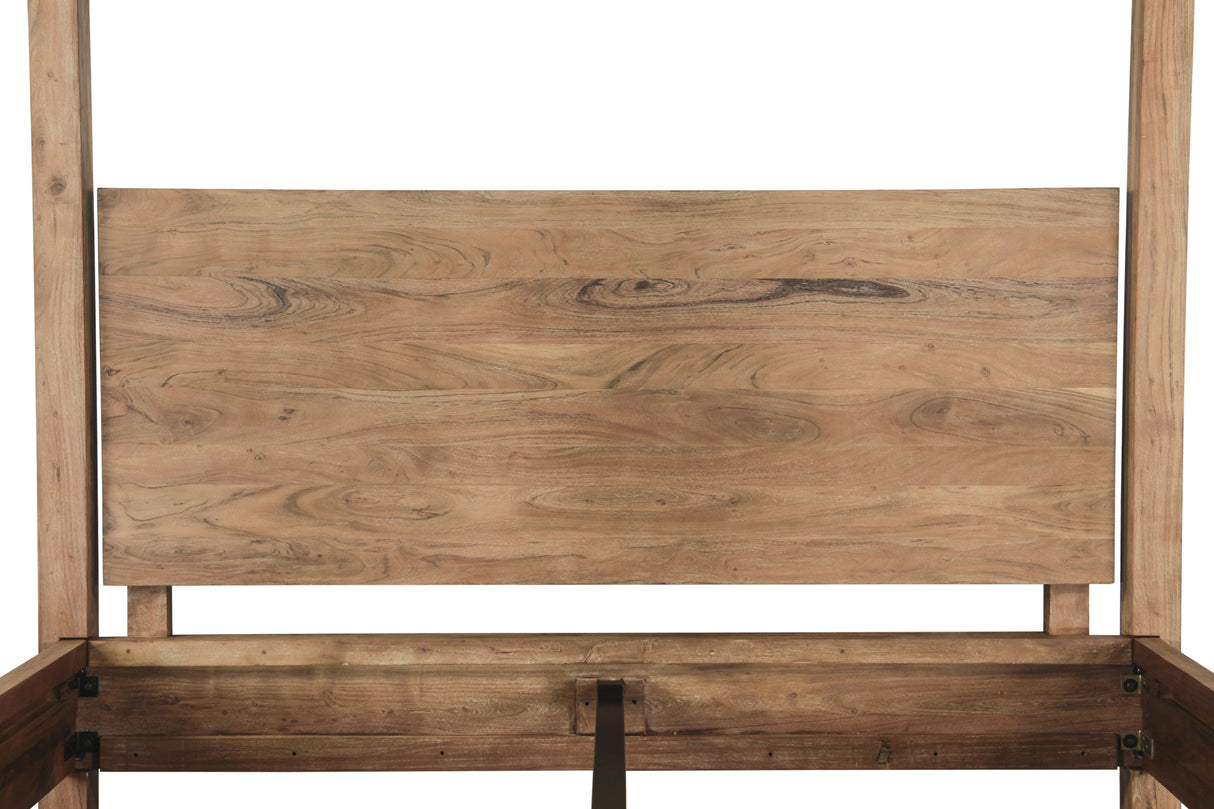 Sedona Canopy King Bed in Brushed Acacia from Home Trends & Design - Luna Furniture