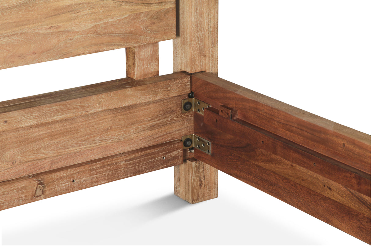 Sedona Canopy King Bed in Brushed Acacia from Home Trends & Design - Luna Furniture