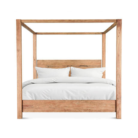 Sedona Canopy King Bed in Brushed Acacia from Home Trends & Design - Luna Furniture