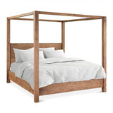 Sedona Canopy King Bed in Brushed Acacia from Home Trends & Design - Luna Furniture