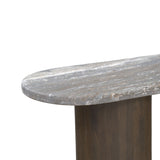 San Juan 55" Console Table in Royal Brown with Gray Travertine from Home Trends & Design - Luna Furniture