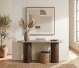 San Juan 55" Console Table in Royal Brown with Gray Travertine from Home Trends & Design - Luna Furniture