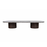 San Juan Royal Brown with Gray Travertine 75" Coffee Table from Home Trends & Design - Luna Furniture