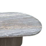 San Juan Royal Brown with Gray Travertine 75" Coffee Table from Home Trends & Design - Luna Furniture