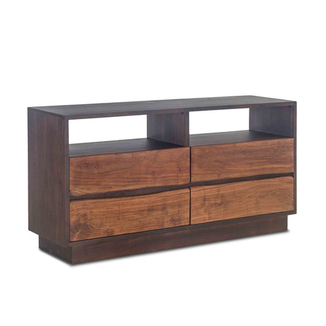 San Marino 64" Dresser in Raw Walnut and Ebony from Home Trends & Design - Luna Furniture