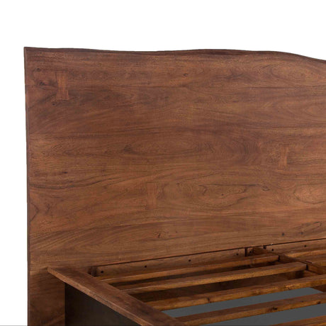 San Marino King Bed in Raw Walnut and Ebony from Home Trends & Design - Luna Furniture