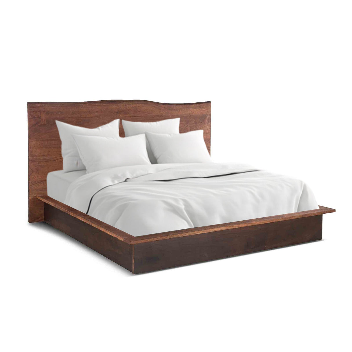 San Marino King Bed in Raw Walnut and Ebony from Home Trends & Design - Luna Furniture