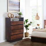 San Marino 34" Wide Tall Chest in Raw Walnut from Home Trends & Design - Luna Furniture