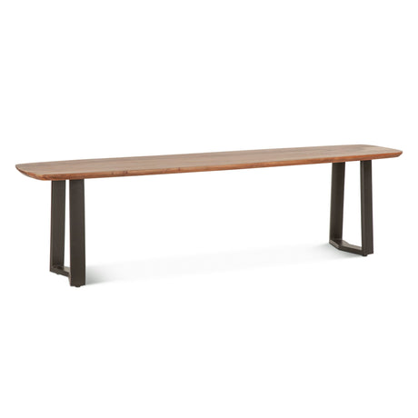 Salerno 68 Bench in Smoked Acacia from Home Trends & Design - Luna Furniture