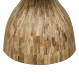 Solomon 54" Round Dining Table with Capri Beige Marble and Natural Mango Base from Home Trends & Design - Luna Furniture