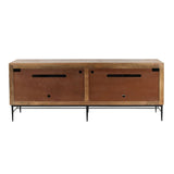 Solomon 80" Sideboard with Horn and Wood Inlay on Metal Base from Home Trends & Design - Luna Furniture
