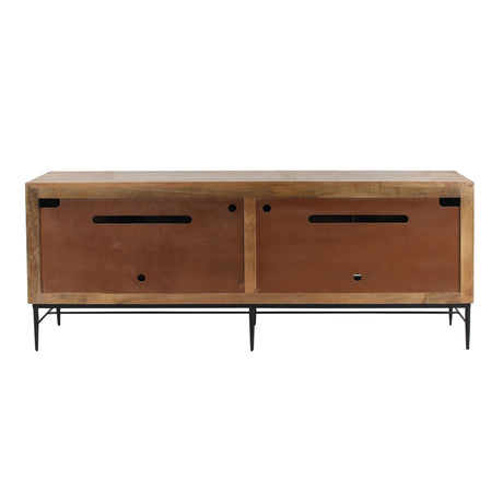 Solomon 80" Sideboard with Horn and Wood Inlay on Metal Base from Home Trends & Design - Luna Furniture