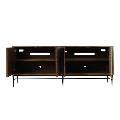 Solomon 80" Sideboard with Horn and Wood Inlay on Metal Base from Home Trends & Design - Luna Furniture