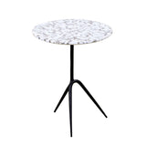 Sperre 18" Accent Table with Alaska White Marble from Home Trends & Design - Luna Furniture