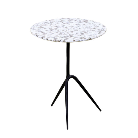 Sperre 18" Accent Table with Alaska White Marble from Home Trends & Design - Luna Furniture