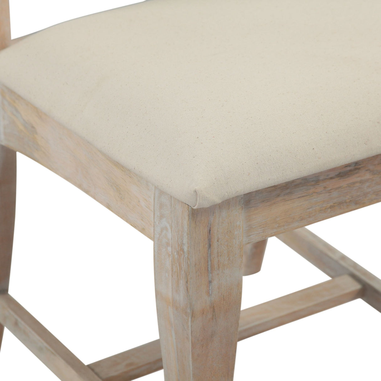 San Rafael 18" Upholstered Dining Chair in Heirloom White, Set of 2 from Home Trends & Design - Luna Furniture