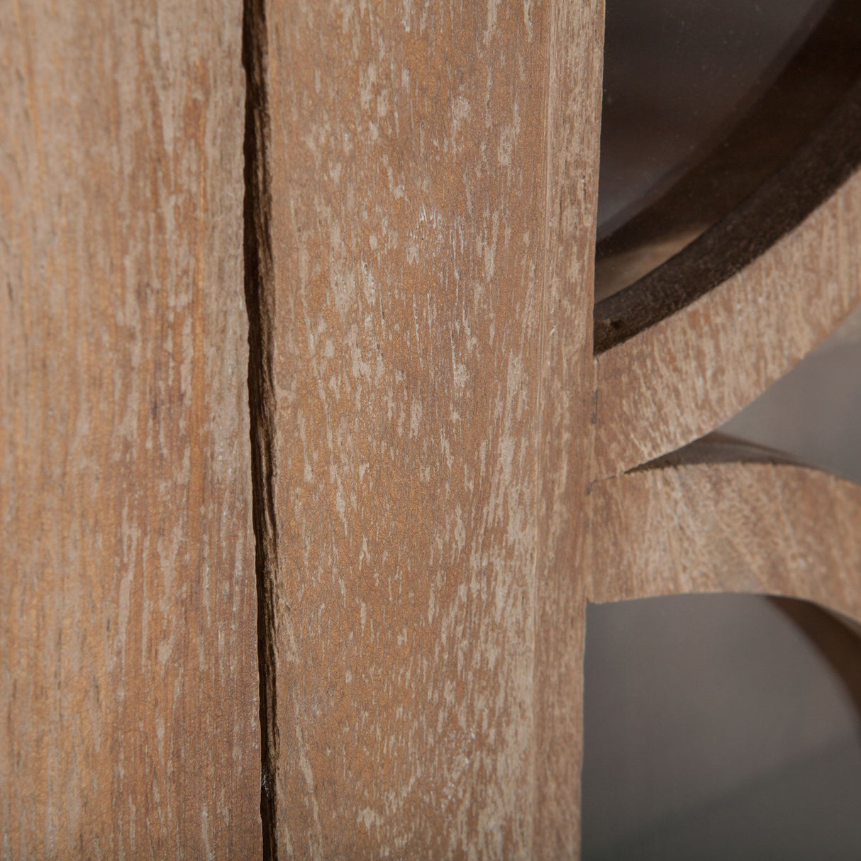 San Rafael 38" Tall Glass Cabinet in Antique Oak from Home Trends & Design - Luna Furniture