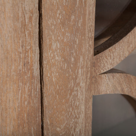 San Rafael 38" Tall Glass Cabinet in Antique Oak from Home Trends & Design - Luna Furniture