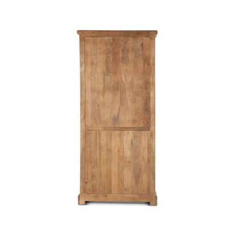 San Rafael 38" Tall Glass Cabinet in Antique Oak from Home Trends & Design - Luna Furniture