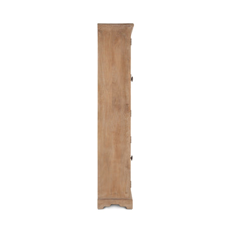 San Rafael 38" Tall Glass Cabinet in Antique Oak from Home Trends & Design - Luna Furniture