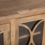 San Rafael 75" Glass Cabinet in Antique Oak from Home Trends & Design - Luna Furniture