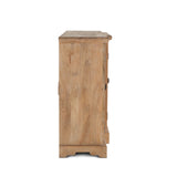San Rafael 75" Glass Cabinet in Antique Oak from Home Trends & Design - Luna Furniture