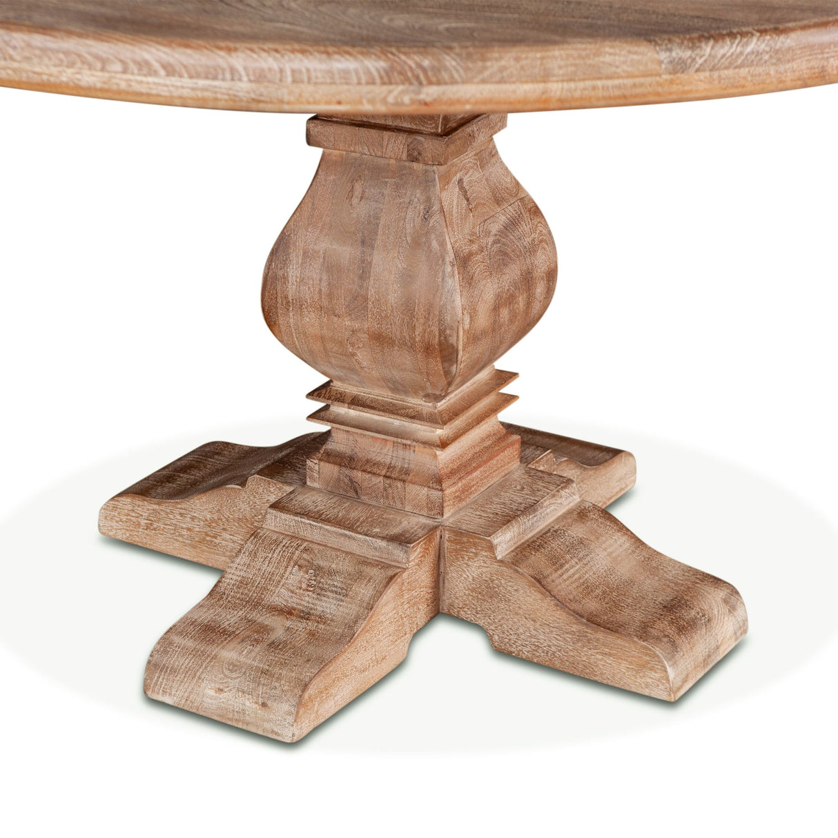 San Rafael 48" Round Dining Table in Antique Oak from Home Trends & Design - Luna Furniture