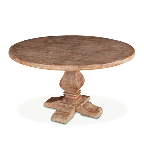 San Rafael 48" Round Dining Table in Antique Oak from Home Trends & Design - Luna Furniture
