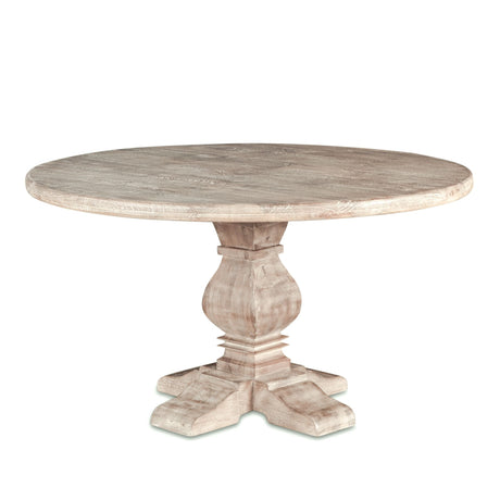 San Rafael Heirloom White 48" Round Dining Table from Home Trends & Design - Luna Furniture