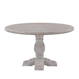 San Rafael Heirloom White 48" Round Dining Table from Home Trends & Design - Luna Furniture