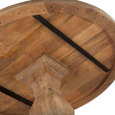 San Rafael 54" Round Dining Table in Antique Oak from Home Trends & Design - Luna Furniture