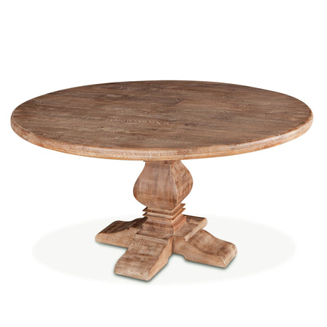 San Rafael 54" Round Dining Table in Antique Oak from Home Trends & Design - Luna Furniture