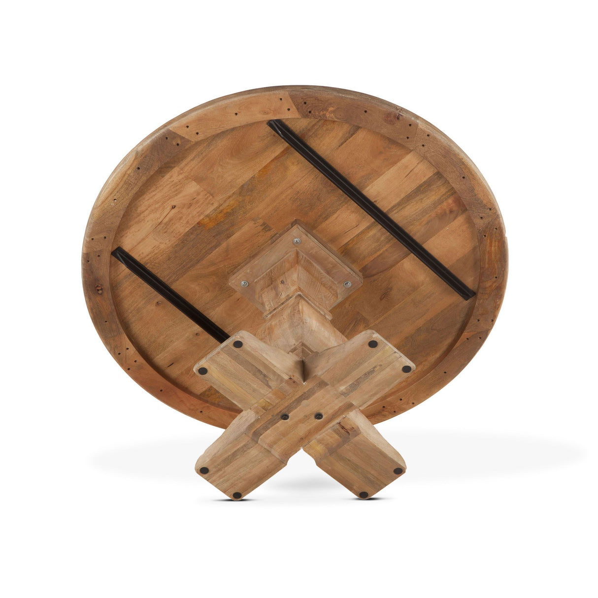 San Rafael 54" Round Dining Table in Antique Oak from Home Trends & Design - Luna Furniture