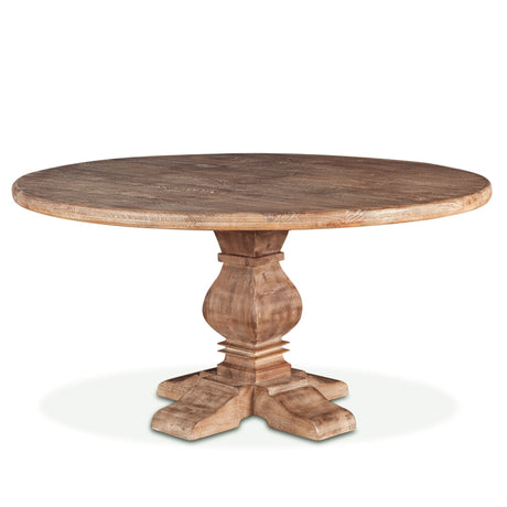 San Rafael 60" Round Dining Table in Antique Oak from Home Trends & Design - Luna Furniture