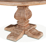 San Rafael 60" Round Dining Table in Antique Oak from Home Trends & Design - Luna Furniture