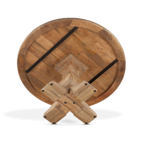 San Rafael 60" Round Dining Table in Antique Oak from Home Trends & Design - Luna Furniture