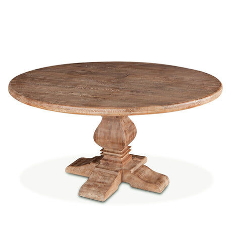 San Rafael 60" Round Dining Table in Antique Oak from Home Trends & Design - Luna Furniture