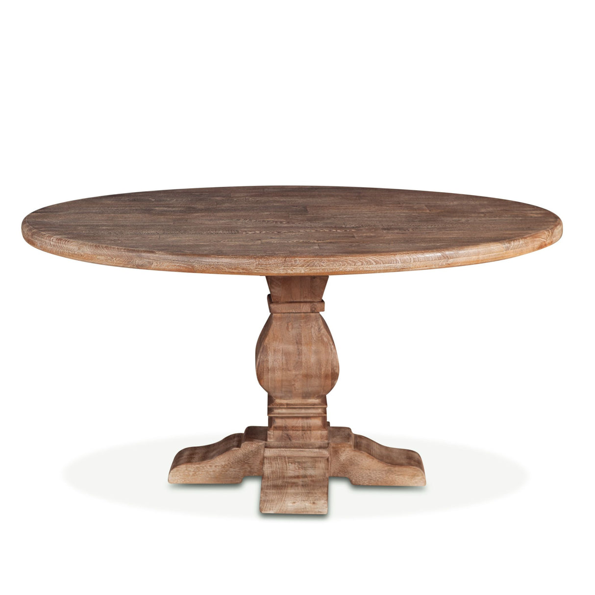 San Rafael 60" Round Dining Table in Antique Oak from Home Trends & Design - Luna Furniture